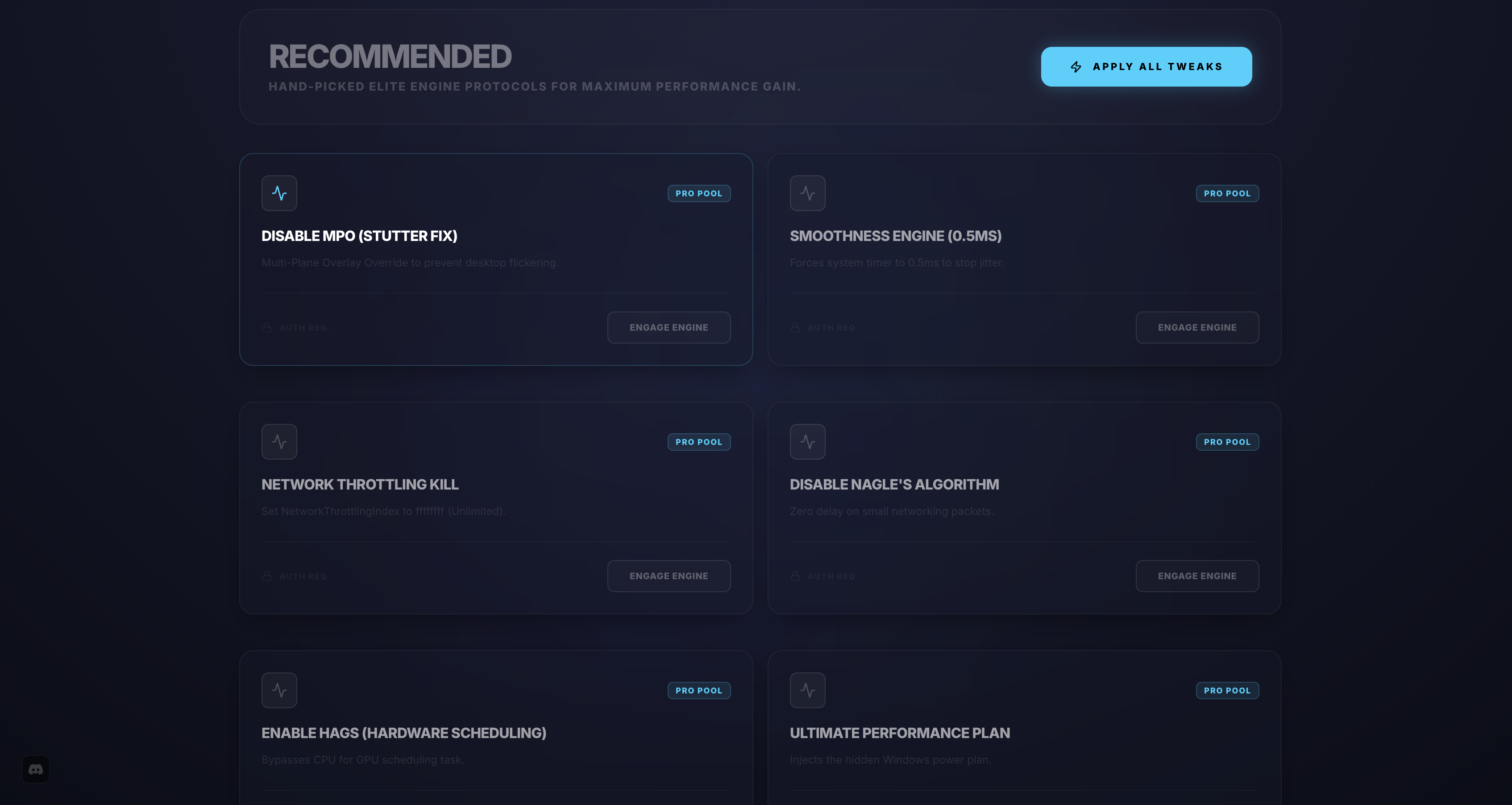 FrameBoost Full Flux Recommendation list